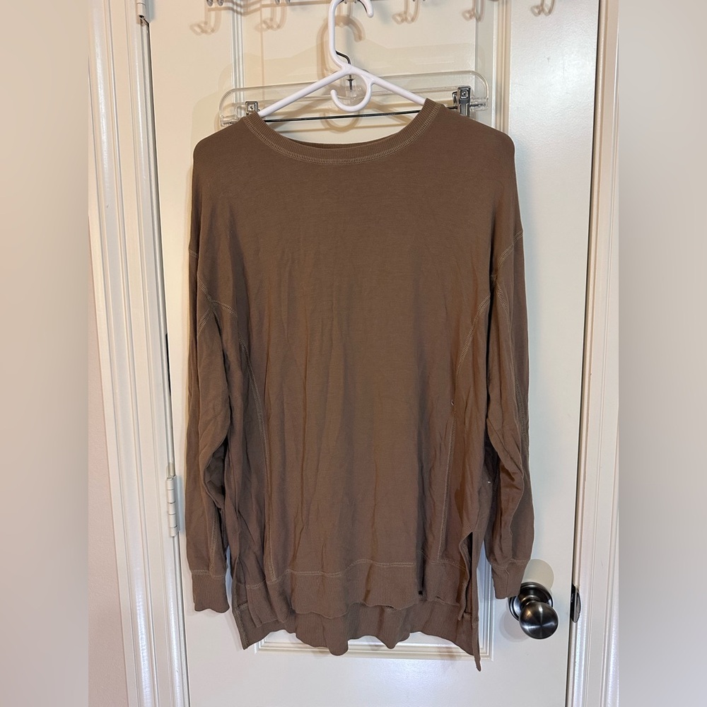 Oversized Altar'd State Taupe Top